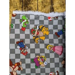 Nintendo Super Mario Cotton Fabric Approx. 7.5 Square Yards Sq Yd